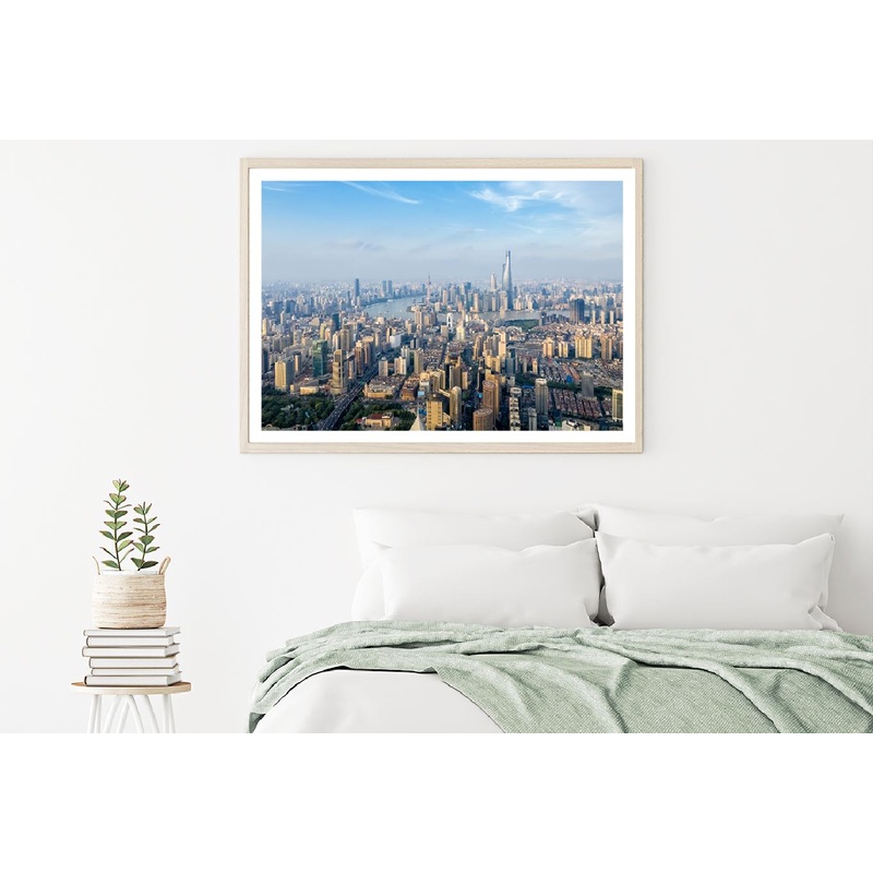 Shanghai Cityscape Dusk Aerial View Home Decor Premium Quality Poster Print Choose Your Sizes