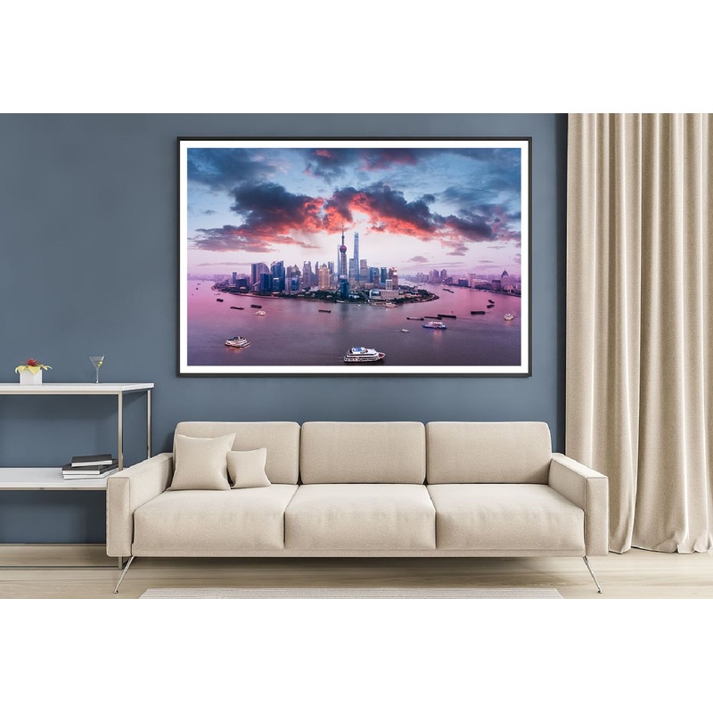 Shanghai Skyline & Huangpu River Photograph Home Decor Premium Quality Poster Print Choose Your Sizes