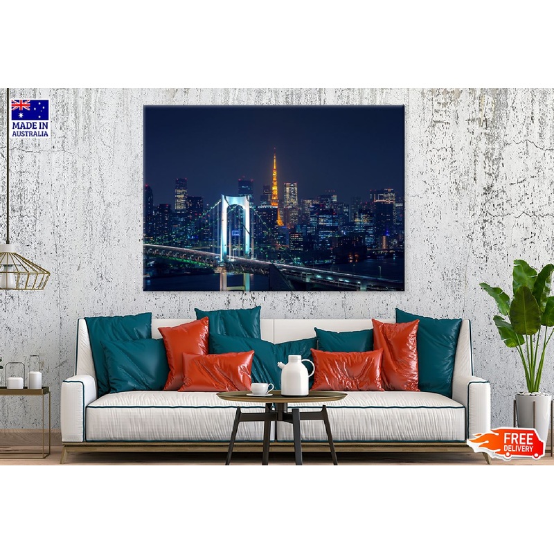 Tokyo Cityscape Night View Photograph Japan Print 100% Australian Made