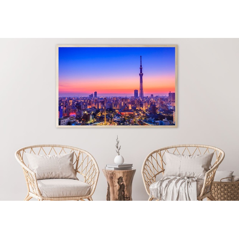 Tower with Tokyo City Skyline View Home Decor Premium Quality Poster Print Choose Your Sizes