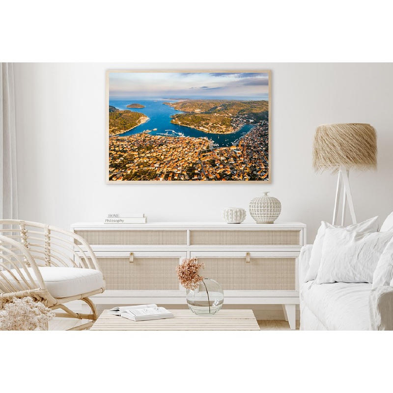 Vela Luka Korcula Island  Aerial View Home Decor Premium Quality Poster Print Choose Your Sizes