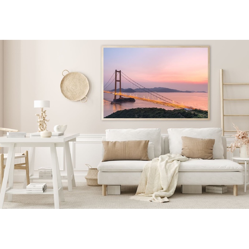 Zhoushan Bridge Sunset View Photograph Home Decor Premium Quality Poster Print Choose Your Sizes
