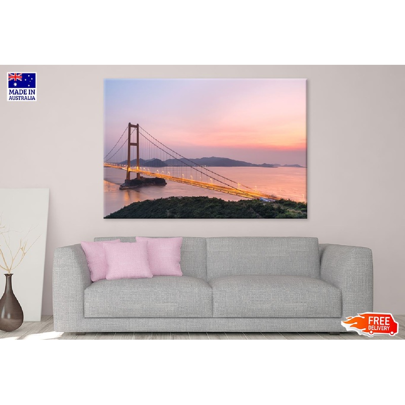 Zhoushan Bridge Sunset View Photograph Print 100% Australian Made