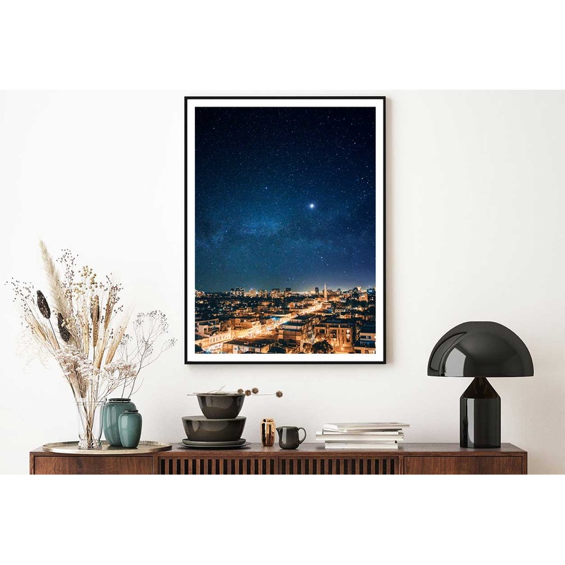 Austrian Town & Night Starry Sky Photograph Home Decor Premium Quality Poster Print Choose Your Sizes