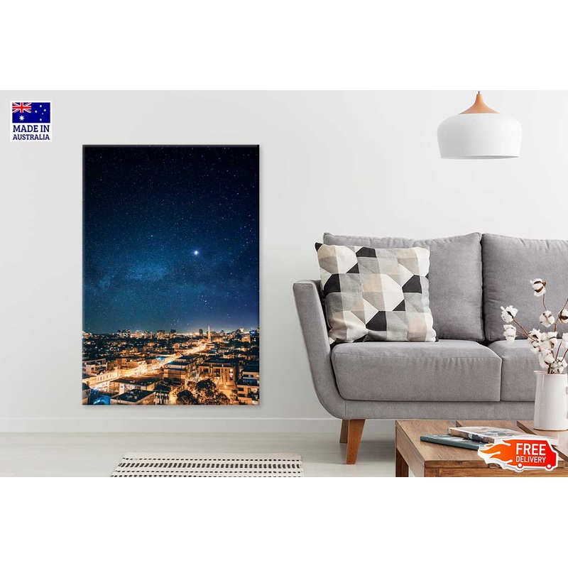 Austrian Town & Night Starry Sky View Photograph Print 100% Australian Made