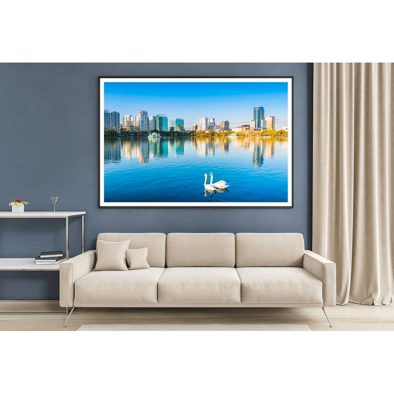 Lake Eola Park Orlando City View Photograph Home Decor Premium Quality Poster Print Choose Your Sizes