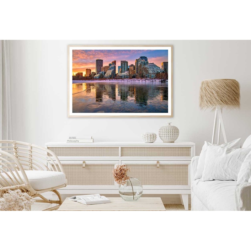 London City Building Sunset View Photograph Home Decor Premium Quality Poster Print Choose Your Sizes