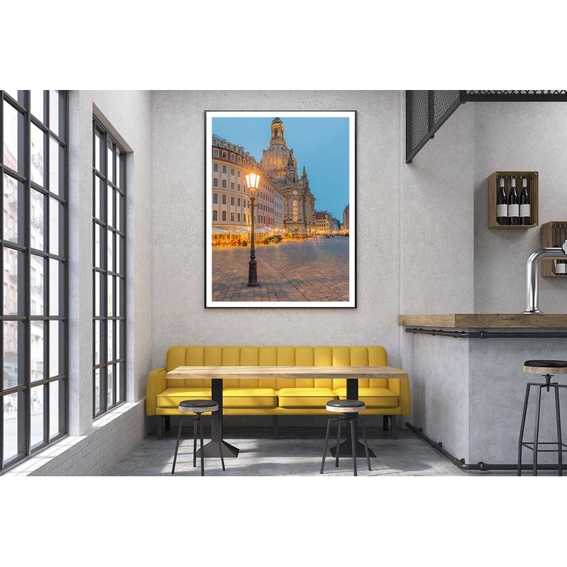 Lutheran Church View Photograph in Dresden Home Decor Premium Quality Poster Print Choose Your Sizes