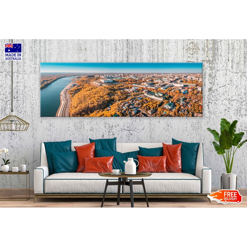 Panoramic Canvas Bashkortostan City Skyline Photograph High Quality 100% Australian Made Wall Canvas Print Ready to Hang