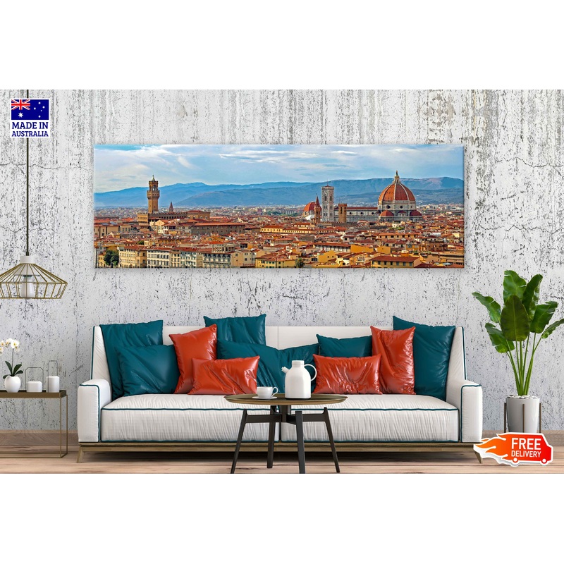 Panoramic Canvas Florence View Photograph Italy High Quality 100% Australian Made Wall Canvas Print Ready to Hang