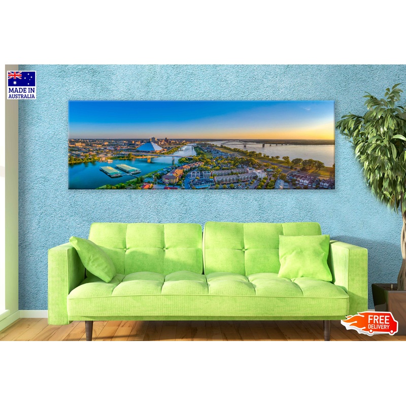 Panoramic Canvas Memphis Tennessee View Photograph High Quality 100% Australian Made Wall Canvas Print Ready to Hang