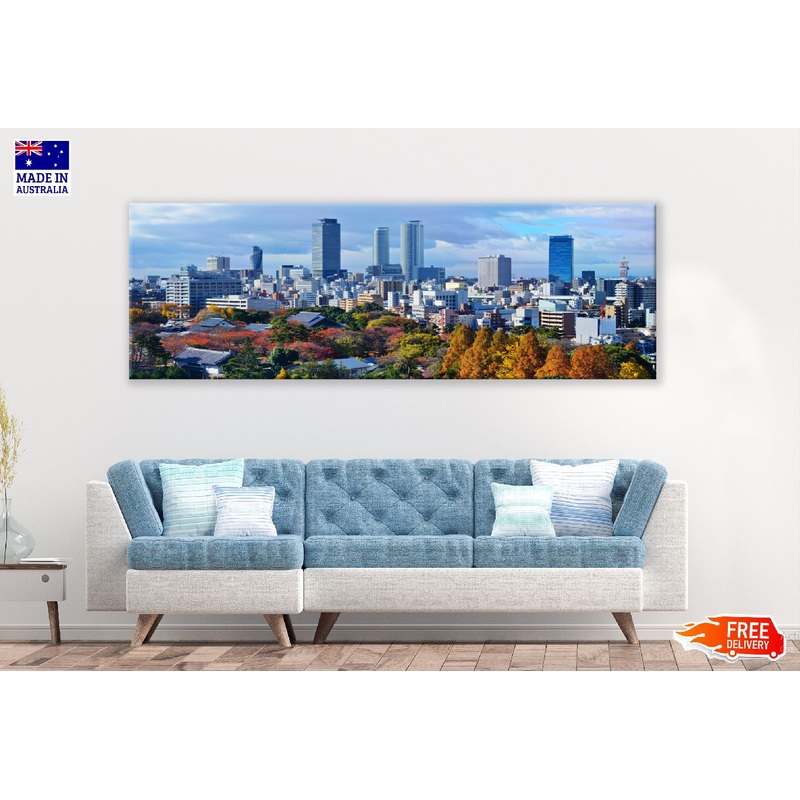 Panoramic Canvas Nagoya Japan Skyline View High Quality 100% Australian Made Wall Canvas Print Ready to Hang