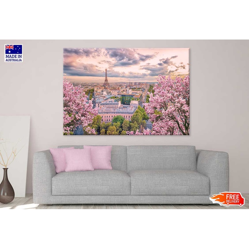 Paris City in Springtime Scenery View Photograph Print 100% Australian Made