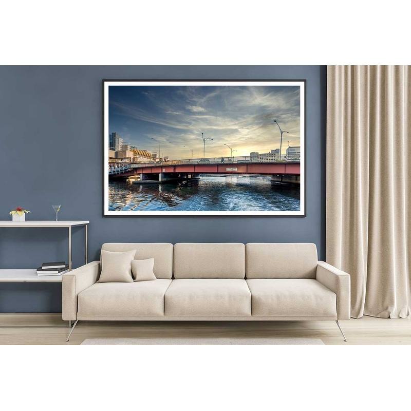 River & 1961 Kings Bridge Sunset Photograph Home Decor Premium Quality Poster Print Choose Your Sizes