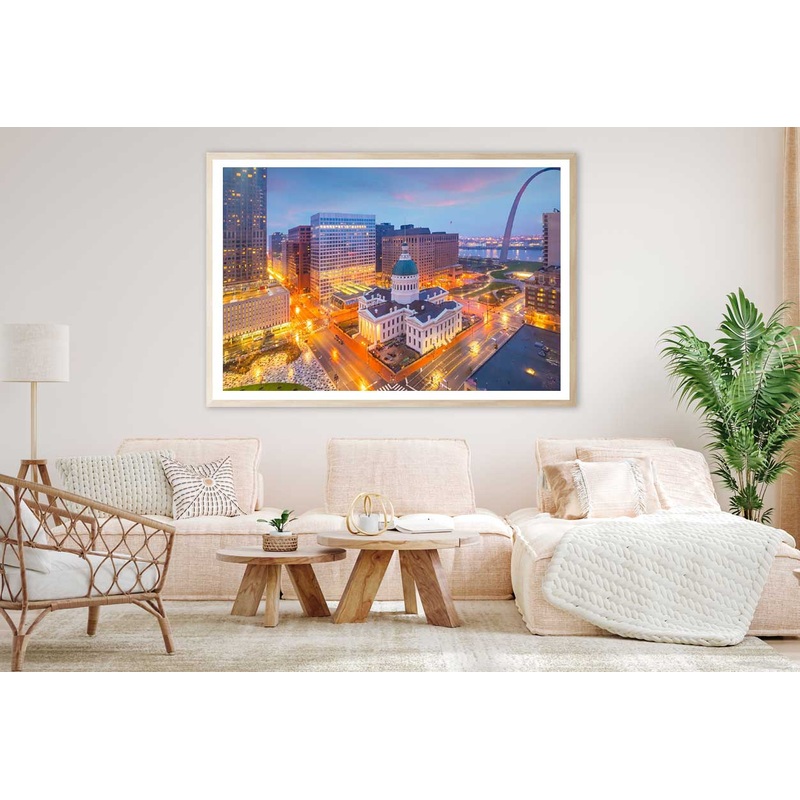 St Louis City Downtown Skyline View Photograph Home Decor Premium Quality Poster Print Choose Your Sizes