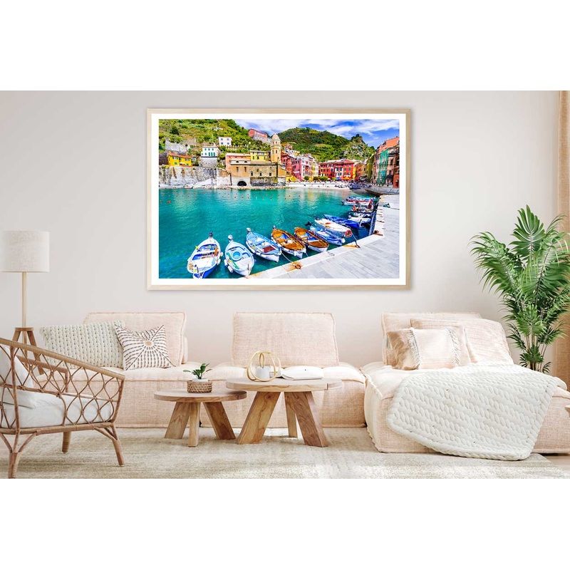 Terre Village Vernazza Liguria View Photograph Home Decor Premium Quality Poster Print Choose Your Sizes