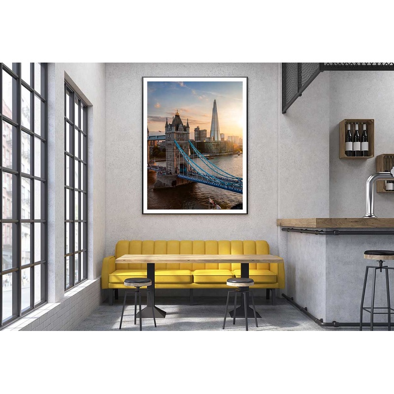 Tower Bridge London Sunset View Photograph Home Decor Premium Quality Poster Print Choose Your Sizes