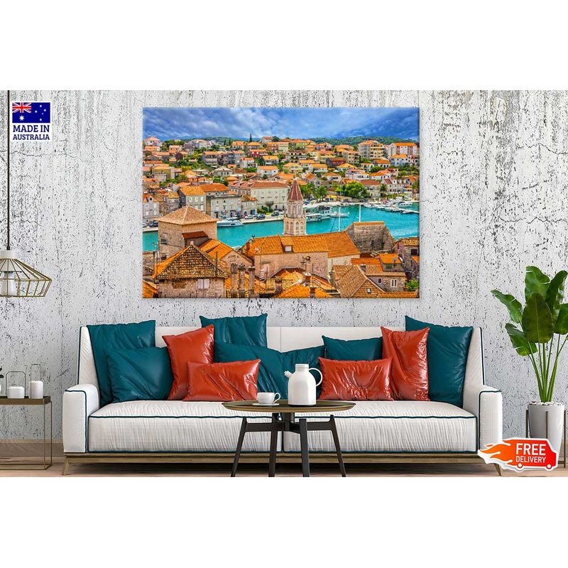 Trogir Croatia Town Blue Sky View Photograph Print 100% Australian Made