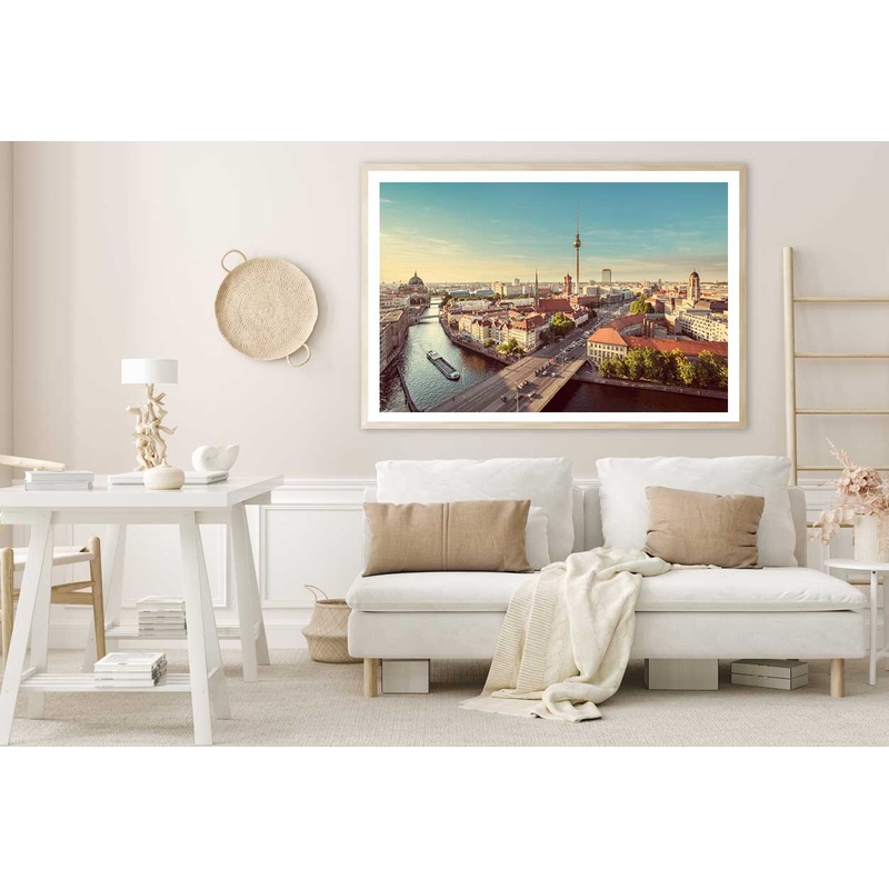 Aerial View Berlin Skyline Tower Photograph Home Decor Premium Quality Poster Print Choose Your Sizes