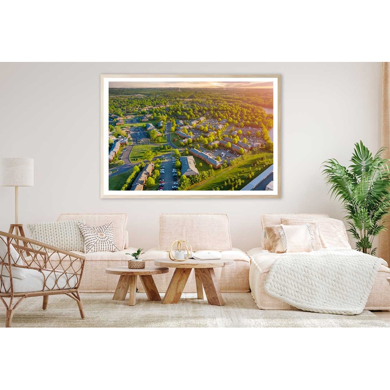 Aerial View Brunswick New Jersey Photograph Home Decor Premium Quality Poster Print Choose Your Sizes