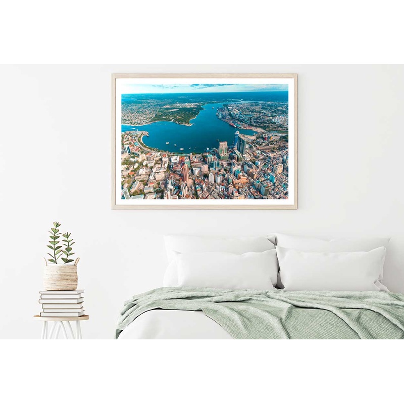 Aerial View of Dar es Salaam City Photograph Home Decor Premium Quality Poster Print Choose Your Sizes