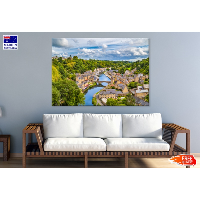 Aerial View of Historic Town Photograph Print 100% Australian Made