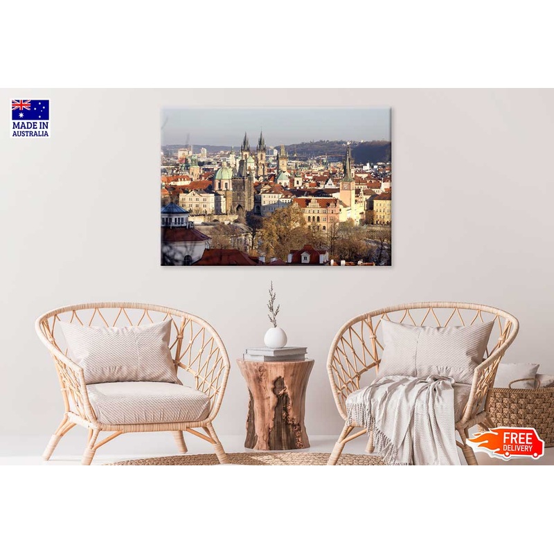Autumn Prague City View Czech Republic Print 100% Australian Made