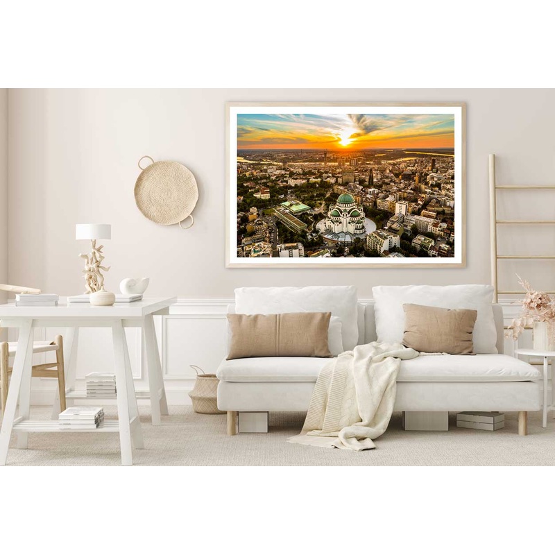Belgrade City Aerial View Photograph Home Decor Premium Quality Poster Print Choose Your Sizes