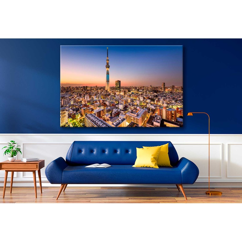 Bella Home Cityscape & Sunset in Tokyo Print Canvas Ready to hang