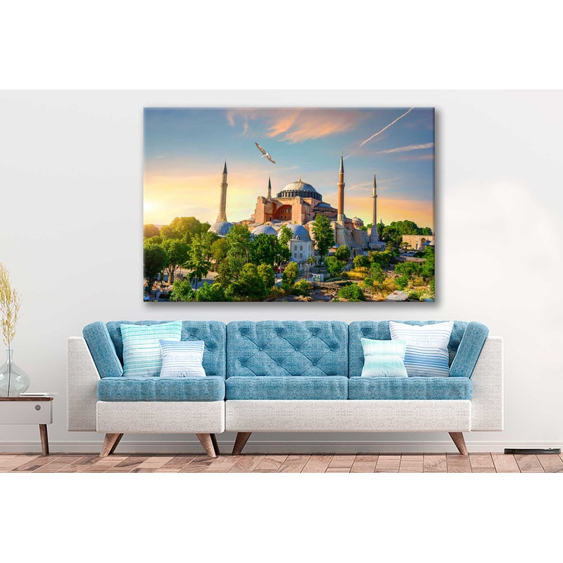 Bella Home Hagia Sophia Sunset View Istanbul Print Canvas Ready to hang