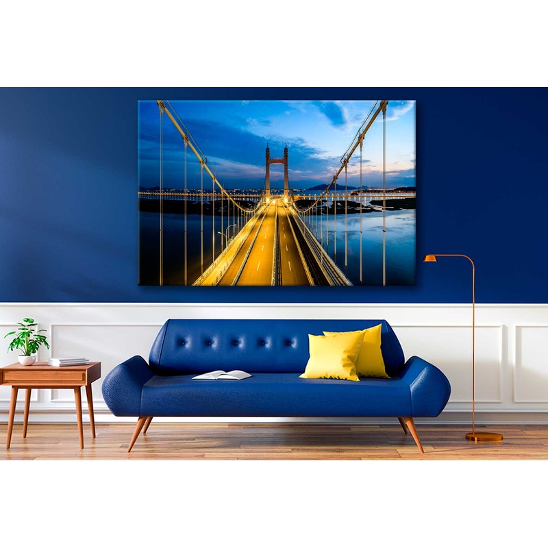 Bella Home Night Golden Gate Bridge USA Print Canvas Ready to hang