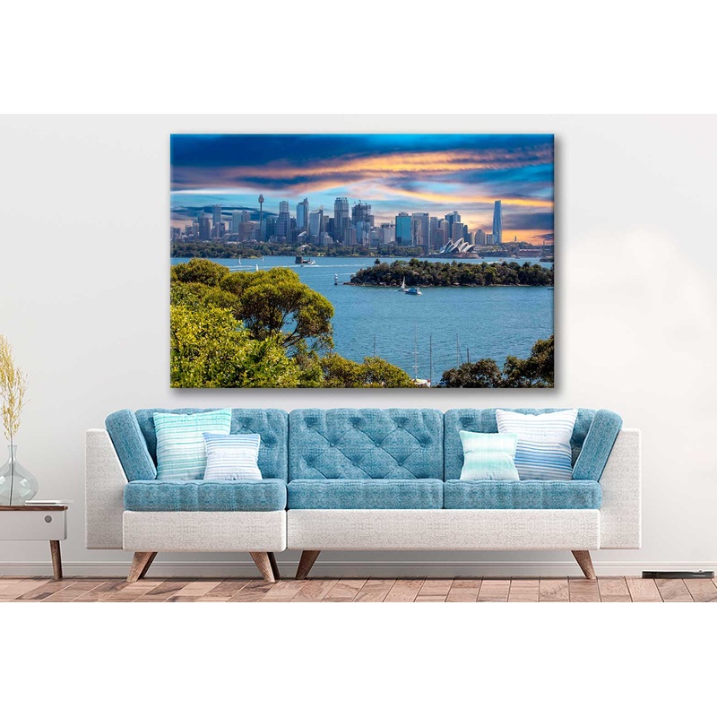 Bella Home Residential & Commercial Buildings Print Canvas Ready to hang