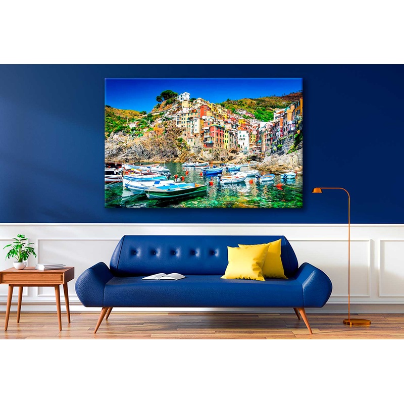 Bella Home Riomaggiore Village in a Small Valley Print Canvas Ready to hang