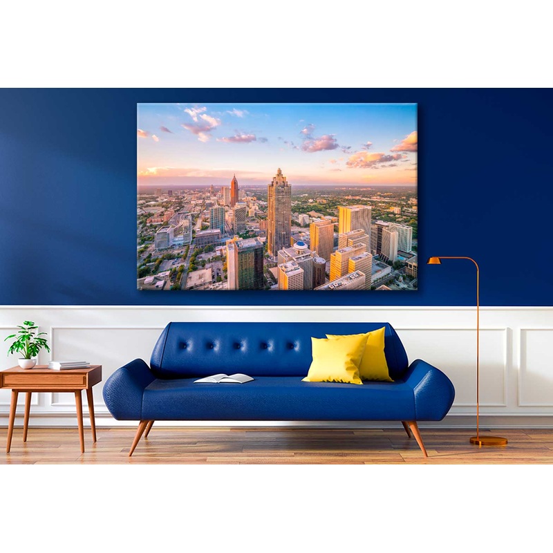Bella Home Skyline of Atlanta City at Sunset Print Canvas Ready to hang