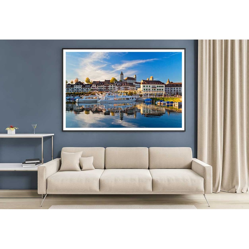 Boats on Lake Zurich Photograph Switzerland Home Decor Premium Quality Poster Print Choose Your Sizes