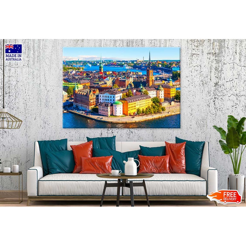 Old Town View Photograph in Stockholm Sweden Print 100% Australian Made
