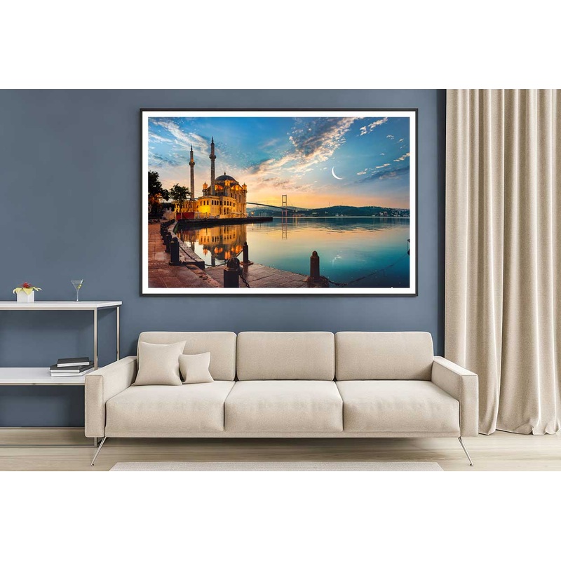 Ortakoy Mosque & Bosphorus Bridge Photograph Home Decor Premium Quality Poster Print Choose Your Sizes