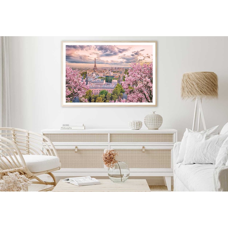 Paris City in Springtime Scenery Photograph Home Decor Premium Quality Poster Print Choose Your Sizes