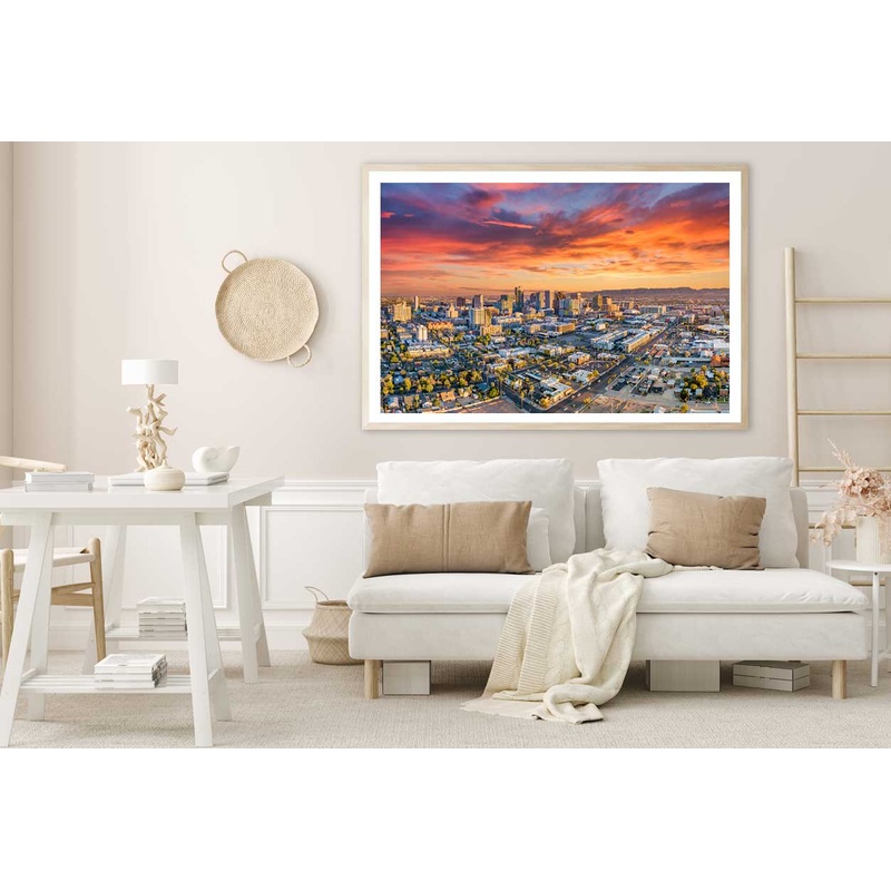 Phoenix USA Downtown Skyline Photograph Home Decor Premium Quality Poster Print Choose Your Sizes