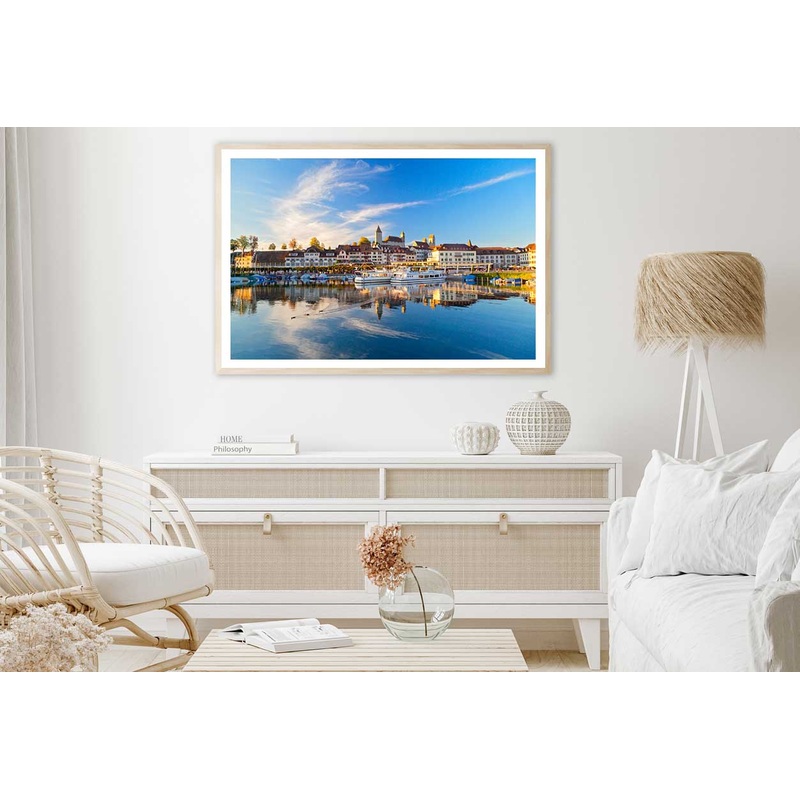 Rapperswil-Jona on Lake Zurich Photograph Home Decor Premium Quality Poster Print Choose Your Sizes