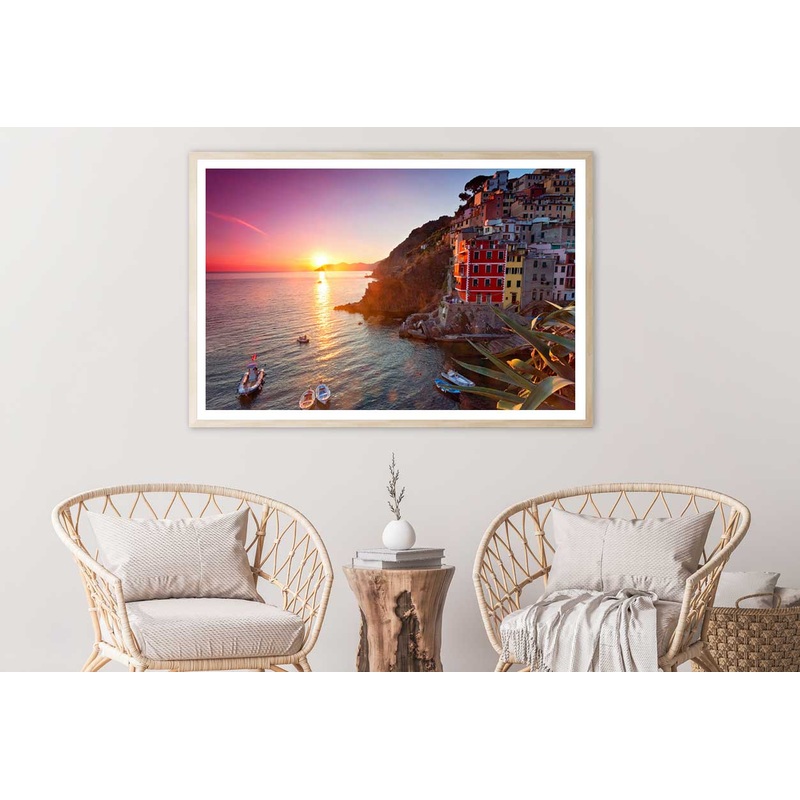 Riomaggiore Village Cinque Terre Photograph Home Decor Premium Quality Poster Print Choose Your Sizes