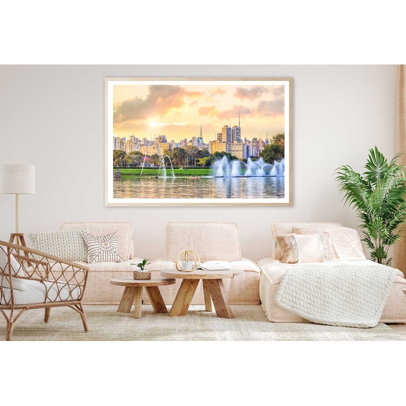 Sao Paulo Skyline from Parque Photograph Home Decor Premium Quality Poster Print Choose Your Sizes