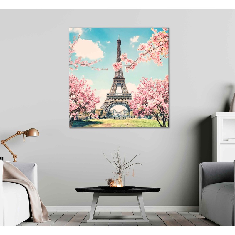 Square Canvas Eiffel Tower in Paris Photograph High Quality Print 100% Australian Made