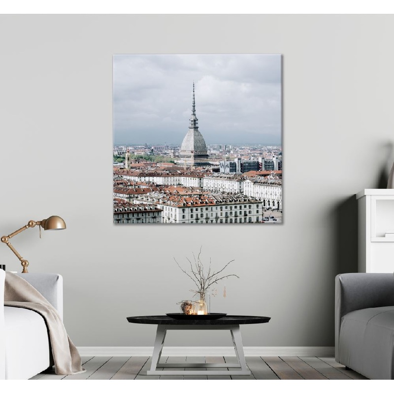 Square Canvas Mole Antonelliana City View Photograph High Quality Print 100% Australian Made