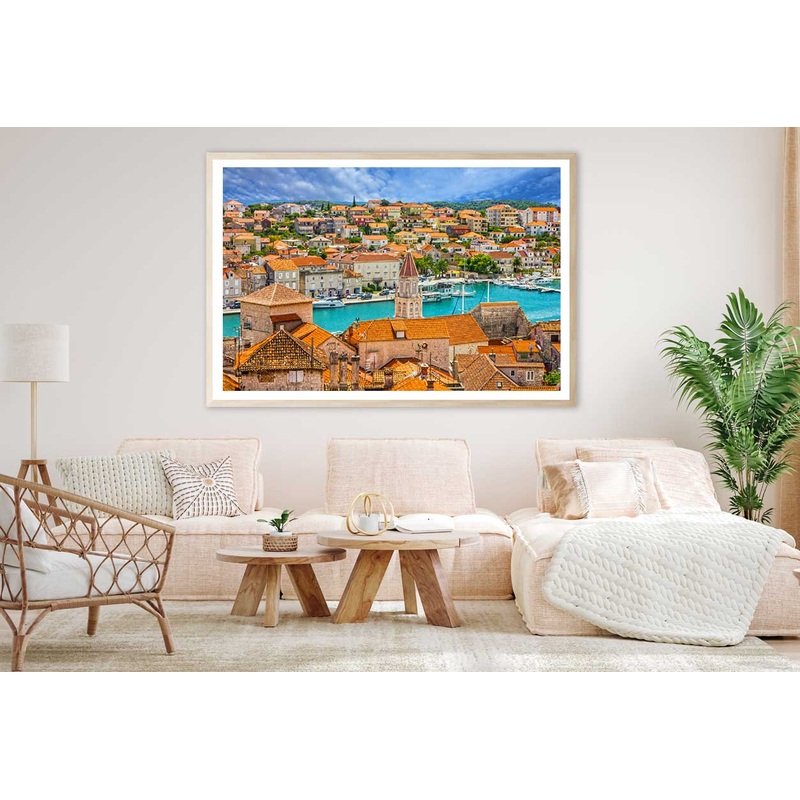 Trogir Croatia Town Blue Sky View Photograph Home Decor Premium Quality Poster Print Choose Your Sizes