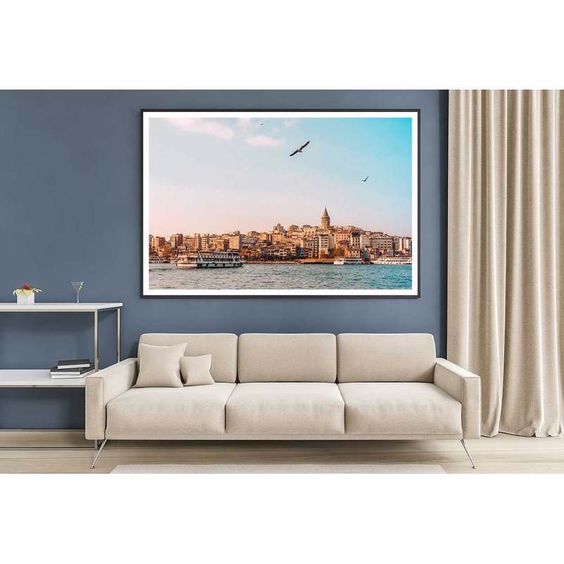 View of Istanbul City & Tower Photograph Home Decor Premium Quality Poster Print Choose Your Sizes