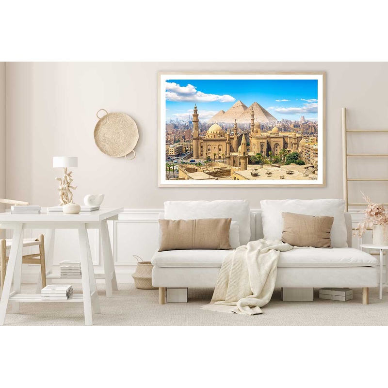 View of Mosque Sultan Hassan Photograph Home Decor Premium Quality Poster Print Choose Your Sizes