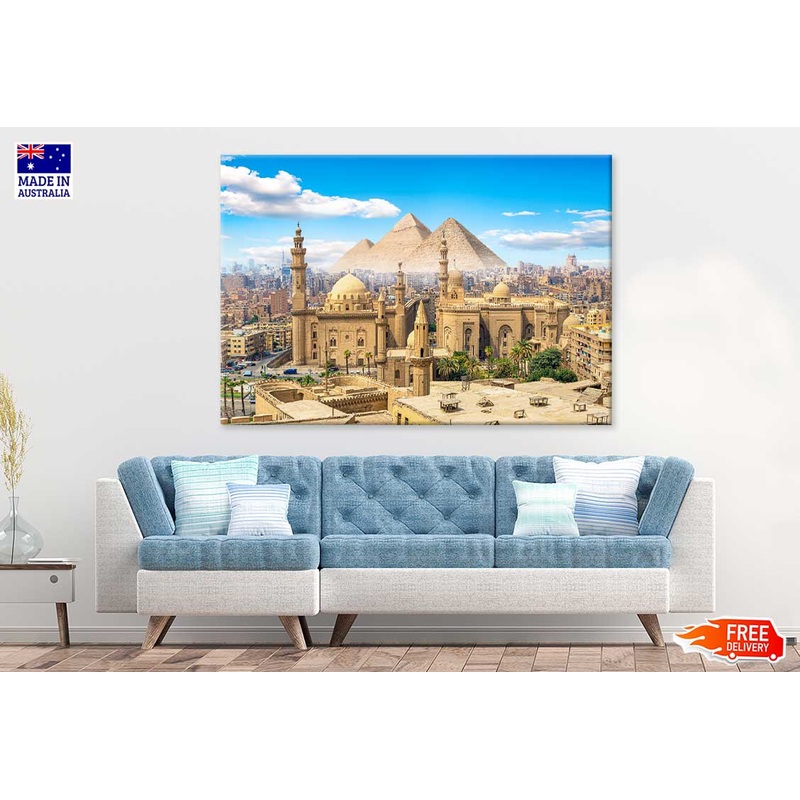 View of Mosque Sultan Hassan with Blue Sky Print 100% Australian Made
