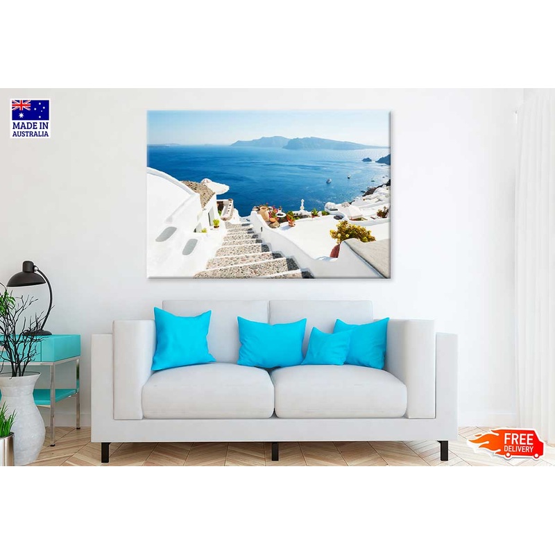 White Houses Santorini Island, Greece Print 100% Australian Made