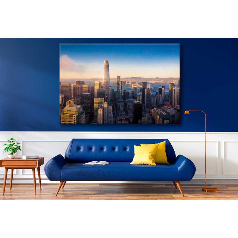 Bella Home Aerial View of San Francisco USA Print Canvas Ready to hang